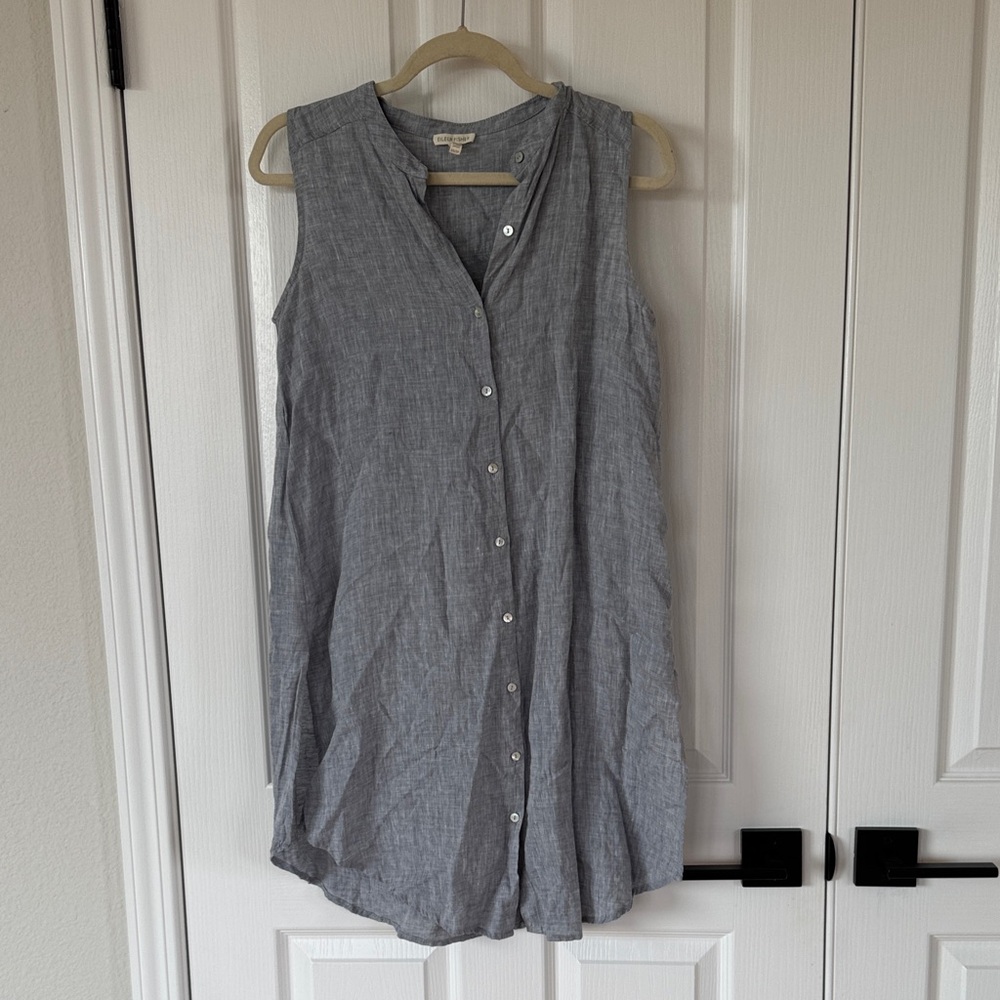 Eileen Fisher Blue linen tunic, xs